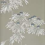 Обои ручная роспись Silk Tree Special Colourway on Pale Grey dyed silk варинант исполнения - 1 | Loft Concept в Брянске