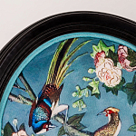 Стул из массива бука бирюзовый с изображением птиц и цветов Turquoise Chinoiserie Birds Garden Chair варинант исполнения - 3 | Loft Concept в Брянске