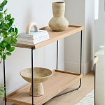 Консоль деревянной столешницей и полкой Wooden Table Top and Shelf варинант исполнения - 5 | Loft Concept в Брянске