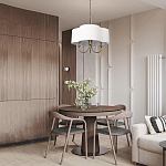 Люстра с белым текстильным абажуром Vitorino  варинант исполнения - 6 | Loft Concept в Брянске