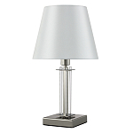 Настольная лампа с белым тканевым абажуром в форме конуса Laurent варинант исполнения - 1 | Loft Concept в Брянске