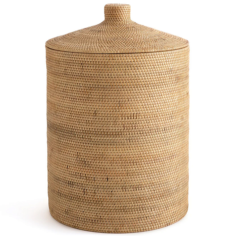 Плетеная корзина с крышкой Kheri Wicker Basket Бежевый Плетеная корзина с крышкой Kheri Wicker Basket Бежевый в Брянске | Loft Concept