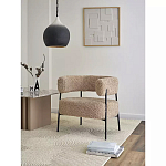 Кресло полукруглое мягкое с буклированной обивкой Armchair with Boucle Upholstery варинант исполнения - 9 | Loft Concept в Брянске