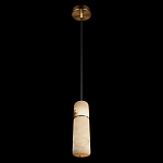 Подвесной светильник с цилиндрическим плафоном из белого алебастра Cryptocrystalline Stone варинант исполнения - 4 | Loft Concept в Брянске