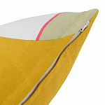 Подушка декоративная хлопковая горчичного цвета с абстрактным принтом Elysian Flow Sunset варинант исполнения - 4 | Loft Concept в Брянске