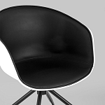 Офисное кресло из пластика с мягким сиденьем Eggshell Black варинант исполнения - 7 | Loft Concept в Брянске