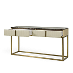 Консоль прямоугольная на золотом каркасе с 2-мя ящиками Warwick варинант исполнения - 2 | Loft Concept в Брянске