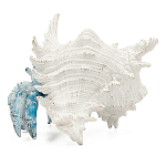 Статуэтка голубой рак с белой раковиной Marine Accessories варинант исполнения - 4 | Loft Concept в Брянске