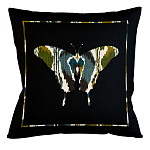 Подушка декоративная бабочка сине-зелёный орнамент Ikat Pattern варинант исполнения - 1 | Loft Concept в Брянске