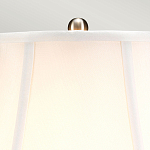 Настольная лампа с фарфоровым основанием с декоративным орнаментом и белым абажуром на темной круглой подставке Elstead Lighting варинант исполнения - 2 | Loft Concept в Брянске