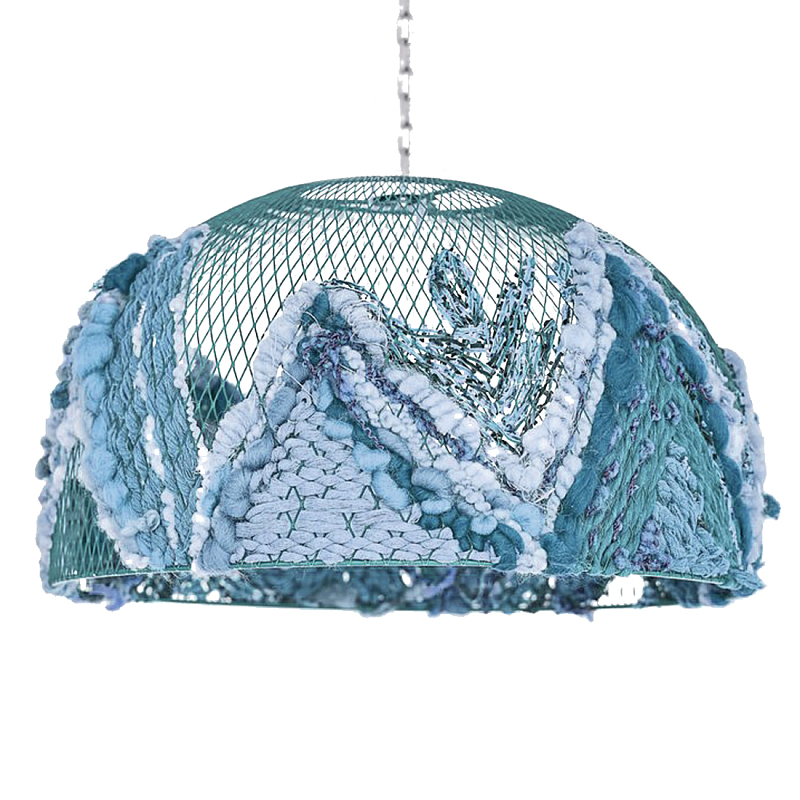 Светильник вязаный природной формы Blue threads Синий в Брянске | Loft Concept 