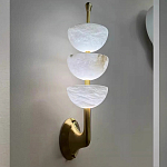Бра с 3-мя мраморными плафонами в форме чаши Warm Marble Light варинант исполнения - 3 | Loft Concept в Брянске