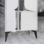Комод белый с 4-мя дверцами на металлических ножках SPARK MULTIPURPOSE CABINET WHITE варинант исполнения - 12 | Loft Concept в Брянске