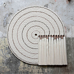 Художественный Гобелен Макраме White Disk Harmony варинант исполнения - 2 | Loft Concept в Брянске