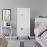 Комод белый с 4-мя дверцами на металлических ножках SPARK MULTIPURPOSE CABINET WHITE варинант исполнения - 1 | Loft Concept в Брянске