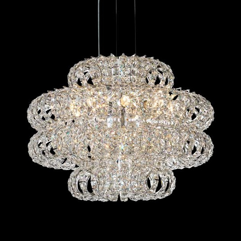Люстра круглая с россыпью хрусталя Perfection of Diamonds Хром Прозрачный Люстра круглая с россыпью хрусталя Perfection of Diamonds Хром Прозрачный в Брянске | Loft Concept
