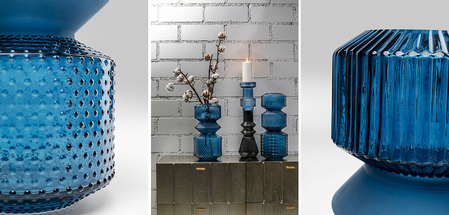 Ваза Geometric Blue Glass Vase 36 Ваза Geometric Blue Glass Vase 36 - Loft-Concept в Брянске