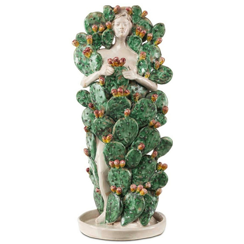 Подсвечник Candleholder Lady Cactile Зеленый Белый Подсвечник Candleholder Lady Cactile Зеленый Белый в Брянске | Loft Concept
