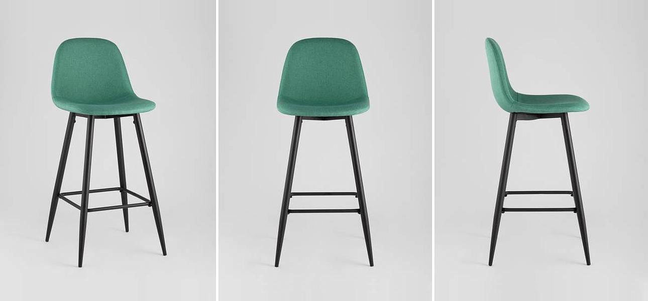 Барный Стул Archie Chair Зеленая Рогожка Барный Стул Archie Chair Зеленая Рогожка - Loft-Concept в Брянске