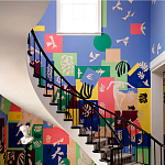 Обои ручная роспись в стиле Арт-деко Jazz Special Colourway on dyed silk with embroidery варинант исполнения - 3 | Loft Concept в Брянске