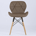 Стул с коричневым сиденьем из экокожи JEROEN варинант исполнения - 3 | Loft Concept в Брянске