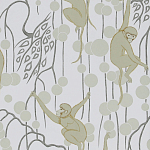 Обои ручная роспись Deco Monkeys Biscuit on dyed paper варинант исполнения - 1 | Loft Concept в Брянске