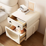 Тумбочка прикроватная с ящиком и стеклянной дверцей Робот Robot Bedside варинант исполнения - 1 | Loft Concept в Брянске