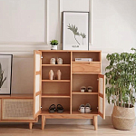 Комод с плетеными дверками и открытой нишей  с ящиком Dora Sideboard варинант исполнения - 1 | Loft Concept в Брянске