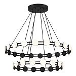 Люстра двухъярусная с круглыми светодиодными источниками света Maxine Light варинант исполнения - 4 | Loft Concept в Брянске