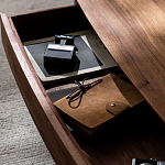 Кофейный стол овальный из дерева с 2-мя ящиками Coffee Walnut Table варинант исполнения - 8 | Loft Concept в Брянске