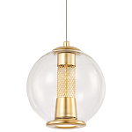 Подвесной светильник с плафоном в форме шара Inner Gleam Orb gold варинант исполнения - 1 | Loft Concept в Брянске