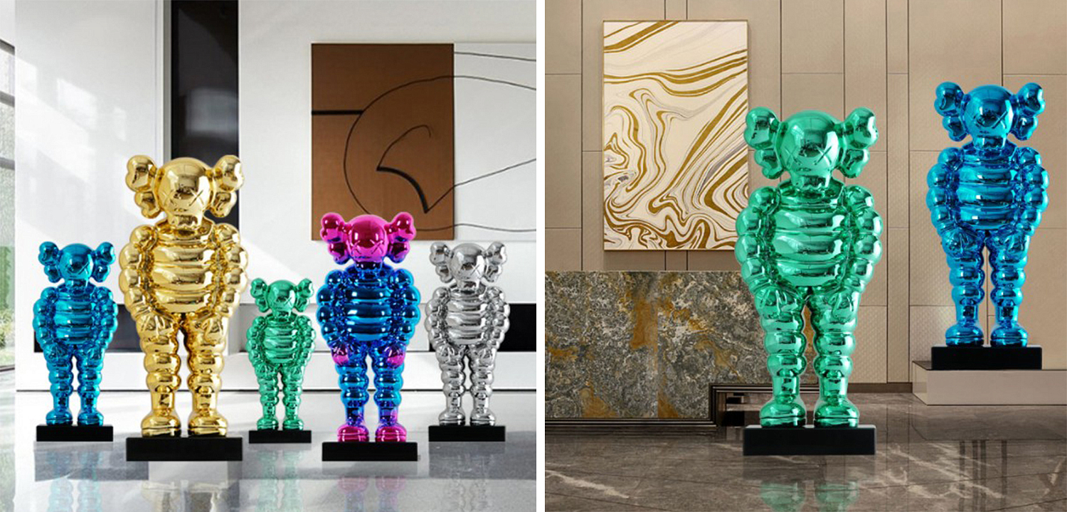 Статуэтка KAWS Bowed Down Blue on stand Статуэтка KAWS Bowed Down Blue on stand - Loft-Concept в Брянске