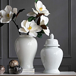 Ваза белая с крышкой однотонная Chinoiserie Ceramics варинант исполнения - 5 | Loft Concept в Брянске