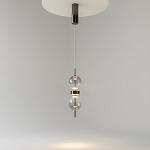 Подвесной светильник с плафоном из стекла с зеркальным градиентом Double Moon варинант исполнения - 3 | Loft Concept в Брянске