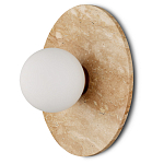 Бра в виде диска с плафоном из матового белого стекла Marble Glow варинант исполнения - 1 | Loft Concept в Брянске