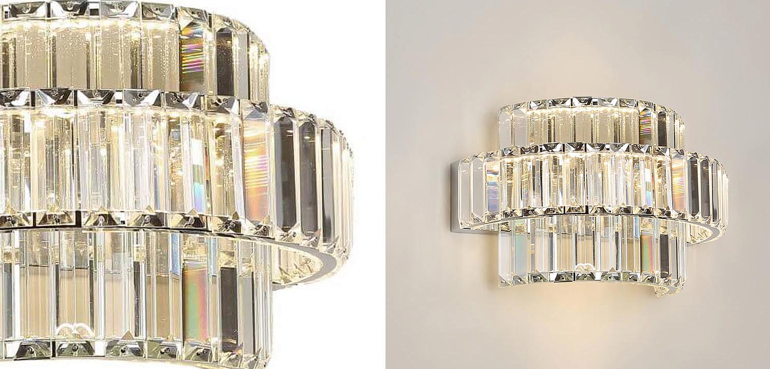 Бра Crystal Shine Linda Chrome Wall Lamp B Бра Crystal Shine Linda Chrome Wall Lamp B - Loft-Concept в Брянске