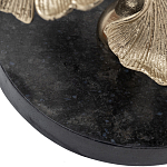 Настольная лампа с черным тканевым абажуром на основании в виде листьев Golden Leaves варинант исполнения - 1 | Loft Concept в Брянске