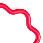 Настенное зеркало с волнистой рамой Mune Mirror Red варинант исполнения - 3 | Loft Concept в Брянске