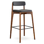 Барный стул из массива ясеня с обивкой из рогожки Elegant Ash варинант исполнения - 3 | Loft Concept в Брянске