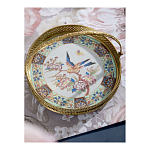 Блюдо фарфоровое с бронзовой ручкой Paradise Dish with Handle варинант исполнения - 4 | Loft Concept в Брянске
