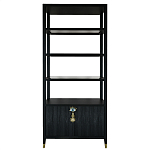 Стеллаж со стеклянными полками Elsa Dreams Black варинант исполнения - 7 | Loft Concept в Брянске