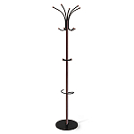 Вешалка коричневая с круглым основанием и черными металлическими крючками Industrial Metal Rust варинант исполнения - 1 | Loft Concept в Брянске