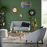 Кресло с черно-белым принтом Pauley Black White Armchair варинант исполнения - 5 | Loft Concept в Брянске