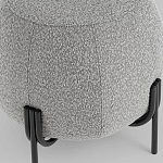 Пуф в ткани букле серого цвета Pikelet варинант исполнения - 4 | Loft Concept в Брянске