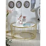 Журнальный столик с столешницей из мрамора на металлическом основании Table Vertical Planes варинант исполнения - 3 | Loft Concept в Брянске