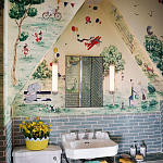 Обои ручная роспись Promenade Original colourway on cream painted silk варинант исполнения - 1 | Loft Concept в Брянске