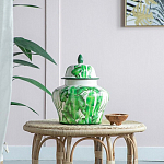 Ваза с зелёными листьями и крышкой Vase Green Leaves варинант исполнения - 5 | Loft Concept в Брянске