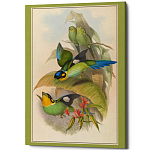 Постер на холсте с изображением птиц Blooming Birds Poster варинант исполнения - 5 | Loft Concept в Брянске