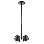 Подвесной светильник черный с 2-мя плафонами Pendant lamp Black варинант исполнения - 1 | Loft Concept в Брянске