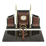 Настольный письменный набор из лемезита и змеевика с часами Royal Accessory варинант исполнения - 1 | Loft Concept в Брянске
